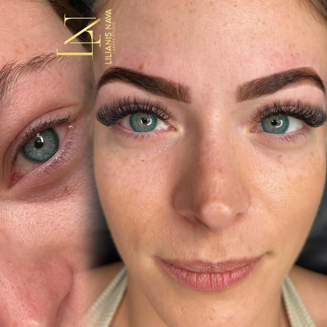 Trabajo de pestañas y cejas en Nava Eyelashes, Lake Nona, Orlando
